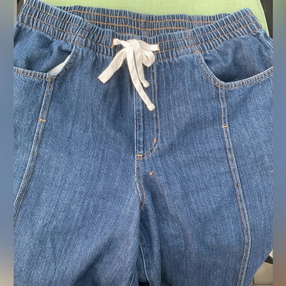 NWOT Universal Thread Dark Blue Wide-Leg Drawstring Jeans - Picture 8 of 9